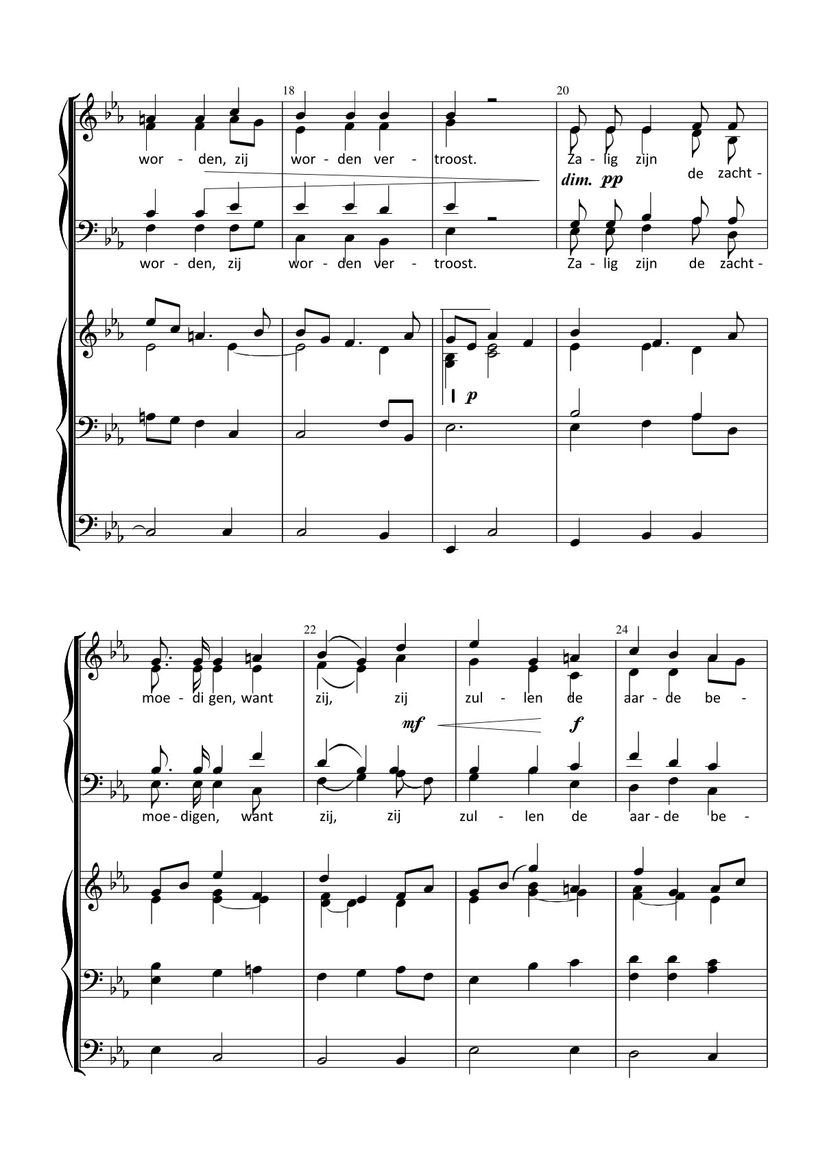 voorbeeld bladmuziek